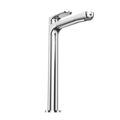 Смеситель для раковины Ole/Оле однорычажный высокий без донного клапана, хром глянец