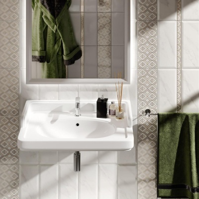 Раковина Pompei/Помпеи подвесная/мебельная 80, белая глянцевая