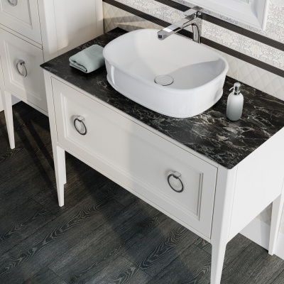 Раковина Circo/Чирко накладная 50, белая глянцевая