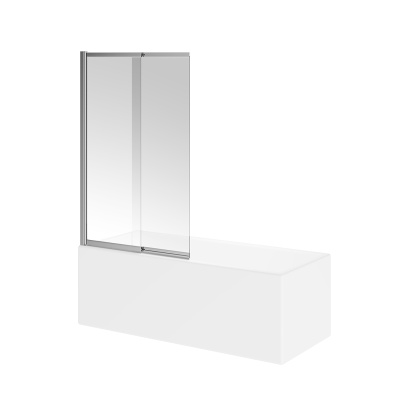 Шторка на ванну Vetro/Ветро, раздвижная/распашная, 100х150, хром Шторка на ванну Vetro/Ветро, раздвижная/распашная, 100х150, хром