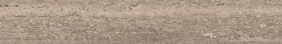 Плинтус Про Травертин бежевый тёмный матовый обрезной 60x9,5x0,9