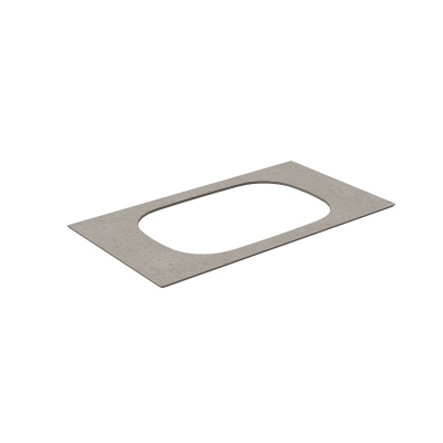 Столешница Magica/Маджика Риккарди 90 см, серая матовая (без отв. под смеситель)