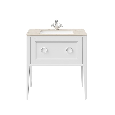 Тумба Plaza Classic/Плаза Классик напольная с ящиком 80, белая матовая