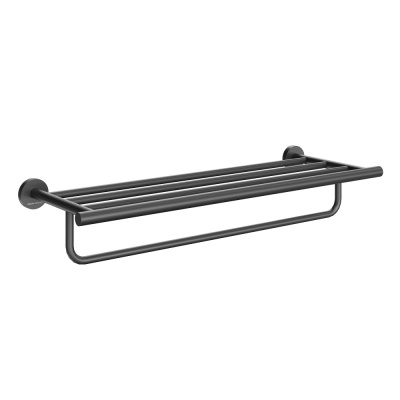 Полка для полотенец Изола настенная, черный матовый Полка для полотенец Изола настенная, черный матовый