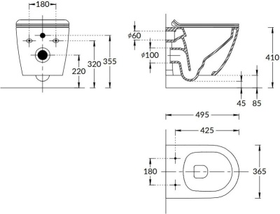 Комплект с подвесным унитазом СФЕРА, универсальным сиденьем, инсталляцией и кнопкой управления хром-глянец (круглая) Комплект с подвесным унитазом СФЕРА, универсальным сиденьем, инсталляцией и кнопкой управления хром-глянец (круглая)