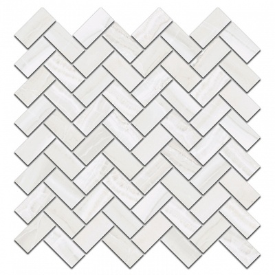 Декор Контарини белый мозаичный глянцевый 31,5x30x0,9