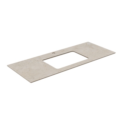 Столешница из керамогранита для раковин, встраиваемых снизу, Про Лаймстоун 120 см, бежевый темный натуральный Столешница из керамогранита для раковин, встраиваемых снизу, Про Лаймстоун 120 см, бежевый темный натуральный