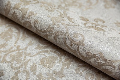 Обои виниловые Флора мотив, серый, бежевый Обои виниловые Флора мотив, серый, бежевый