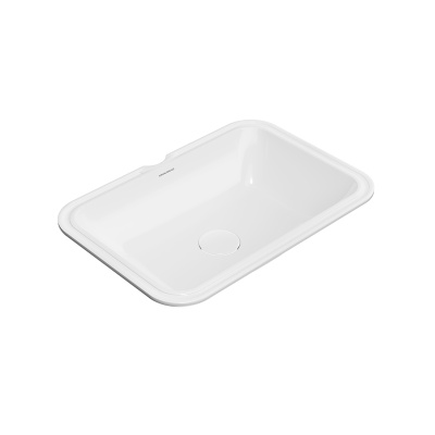 Раковина PLAZA встраиваемая снизу 55, белая глянцевая