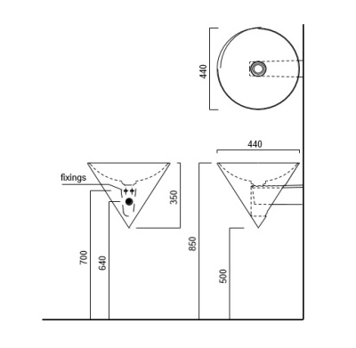 Кронштейн для раковины CONO, белый Кронштейн для раковины CONO, белый