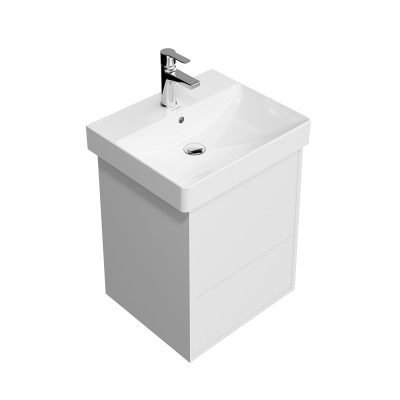 Тумба PRO подвесная 2 ящика 50, белая матовая