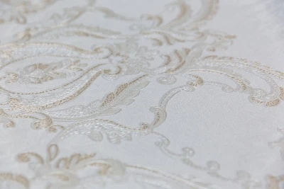 Обои виниловые на флизелиновой основе Ориент мотив, серый светлый