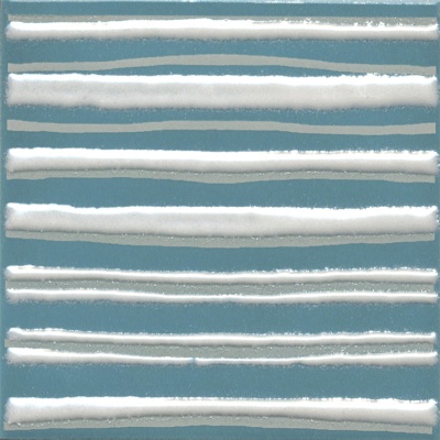 Декор Бахия 3 бирюзовый глянцевый 9,8x9,8x0,7