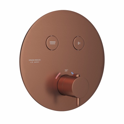 Встраиваемый термостатический смеситель для душа ETERNA, брашированная медь Встраиваемый термостатический смеситель для душа ETERNA, брашированная медь