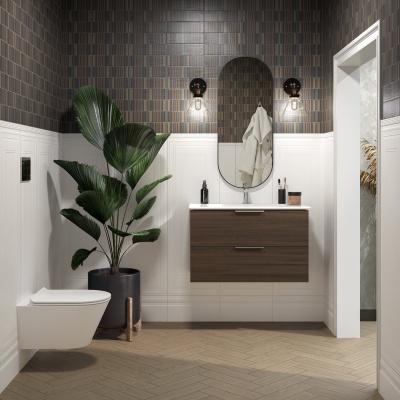 Тумба PIANO подвесная с ящиками 85, дымчатый вяз Тумба PIANO подвесная с ящиками 85, дымчатый вяз