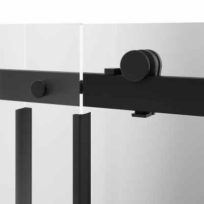 Душевая дверь CRISTALLO, раздвижная с функцией soft close, 120х210, матовый черный Душевая дверь CRISTALLO, раздвижная с функцией soft close, 120х210, матовый черный