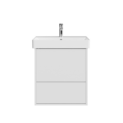 Тумба PRO подвесная 2 ящика 55, белая матовая