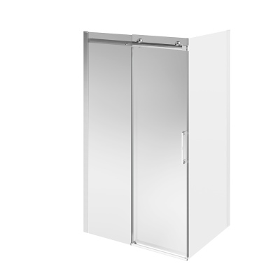 Душевая дверь CRISTALLO, раздвижная с функцией soft close, 120х210, брашированный никель