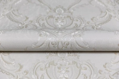 Обои виниловые на флизелиновой основе Ориент мотив, серый светлый