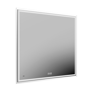 Зеркало TECNO c LED 90 с подсветкой, с функцией антизапотевание, белый глянцевый Зеркало TECNO c LED 90 с подсветкой, с функцией антизапотевание, белый глянцевый