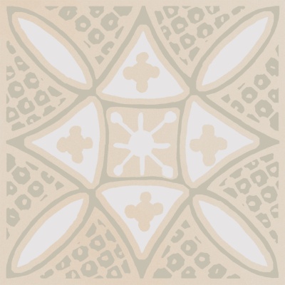 Декор Бахия 2 бежевый светлый глянцевый 9,8x9,8x0,7