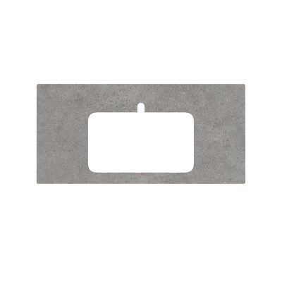 Столешница из керамогранита для раковин, встраиваемых сверху, Фондамента 100 см, серый натуральный Столешница из керамогранита для раковин, встраиваемых сверху, Фондамента 100 см, серый натуральный