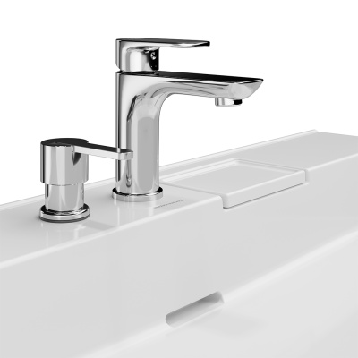 Раковина LOGICA мебельная с двумя отверстиями 60, белая глянцевая Раковина LOGICA мебельная с двумя отверстиями 60, белая глянцевая