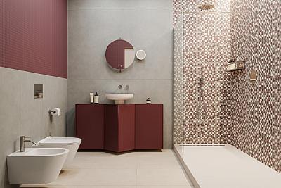 Ванная комната с душевой зоной Темари / Таделакт / Про Чементо