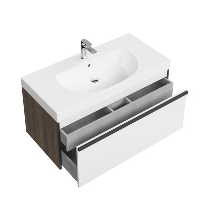 Тумба MODULA подвесная 100 с ящиком 1+1, арабика Тумба MODULA подвесная 100 с ящиком 1+1, арабика