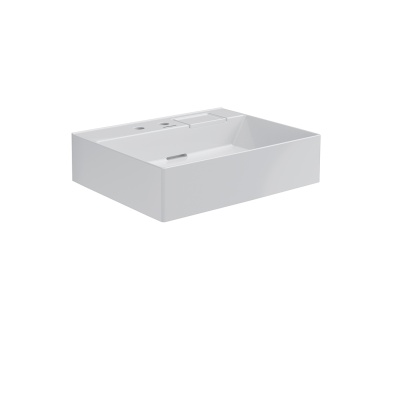 Раковина LOGICA мебельная с двумя отверстиями 60, белая глянцевая Раковина LOGICA мебельная с двумя отверстиями 60, белая глянцевая