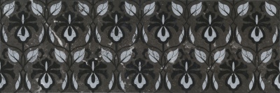 Декор Тубкаль чёрный глянцевый обрезной 30x89,5x0,9