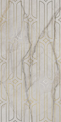 Декор Ифран серый светлый глянцевый обрезной 60x119,5x0,9