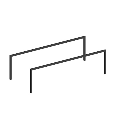 Ножка ATOLLO 110 высокая металлическая, черная матовая