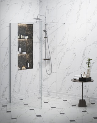 Душевая колонна NOTA на 2 потока с механическим смесителем с ручным душем на 5 режимов, хром Душевая колонна NOTA на 2 потока с механическим смесителем с ручным душем на 5 режимов, хром