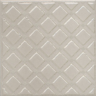 Декор Бахия 1 серый светлый глянцевый 9,8x9,8x0,7