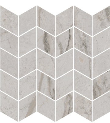 Декор Ифран мозаичный серый светлый глянцевый обрезной 30x31,2x0,9