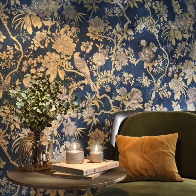 Обои виниловые Азулежу мотив, синий Обои виниловые Азулежу мотив, синий