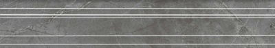 Бордюр Риальто серый тёмный глянцевый обрезной 40x7,3x2,7 Бордюр Риальто серый тёмный глянцевый обрезной 40x7,3x2,7