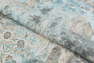 Обои виниловые Впечатление мотив, голубой