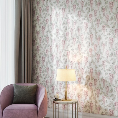 Обои виниловые Эдем мотив, бежевый, розовый