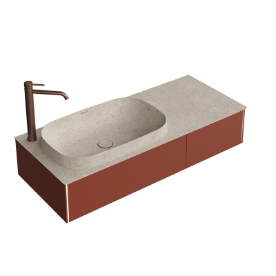 Тумба MAGICA подвесная 120, 2 ящика, венецианский красный матовый Тумба MAGICA подвесная 120, 2 ящика, венецианский красный матовый