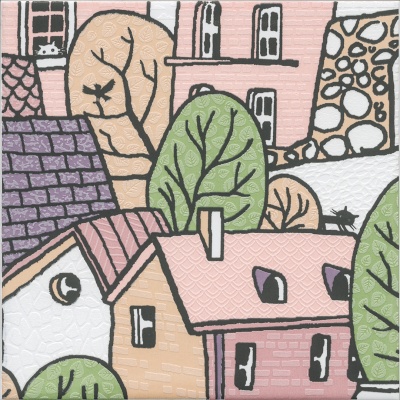 Декор Городок 4 матовый 20x20x0,69 Декор Городок 4 матовый 20x20x0,69