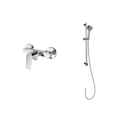 Комплект для душа NOTA на 1 поток со смесителем и душевой стойкой, хром