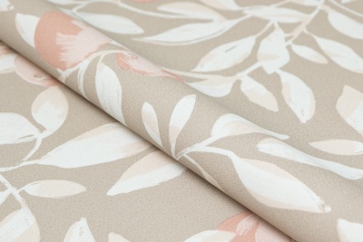 Обои виниловые на флизелиновой основе Шафран мотив, бежевый, апельсины