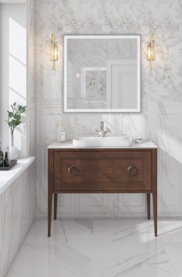 Тумба PLAZA Classic NEO напольная 1+1 ящик 100, орех матовый