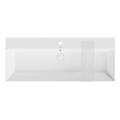 Раковина GRANDE мебельная\подвесная 120, белая глянцевая