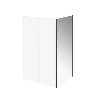 Душевая боковая панель VETRO, 100х195, матовый черный