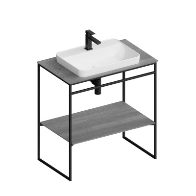 Металлическая структура PLAZA Next напольная 80, черная матовая