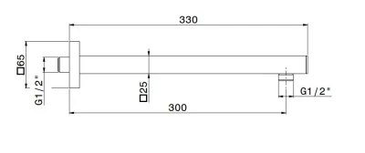 Кронштейн для душевой лейки FUTURA, матовый черный Кронштейн для душевой лейки FUTURA, матовый черный